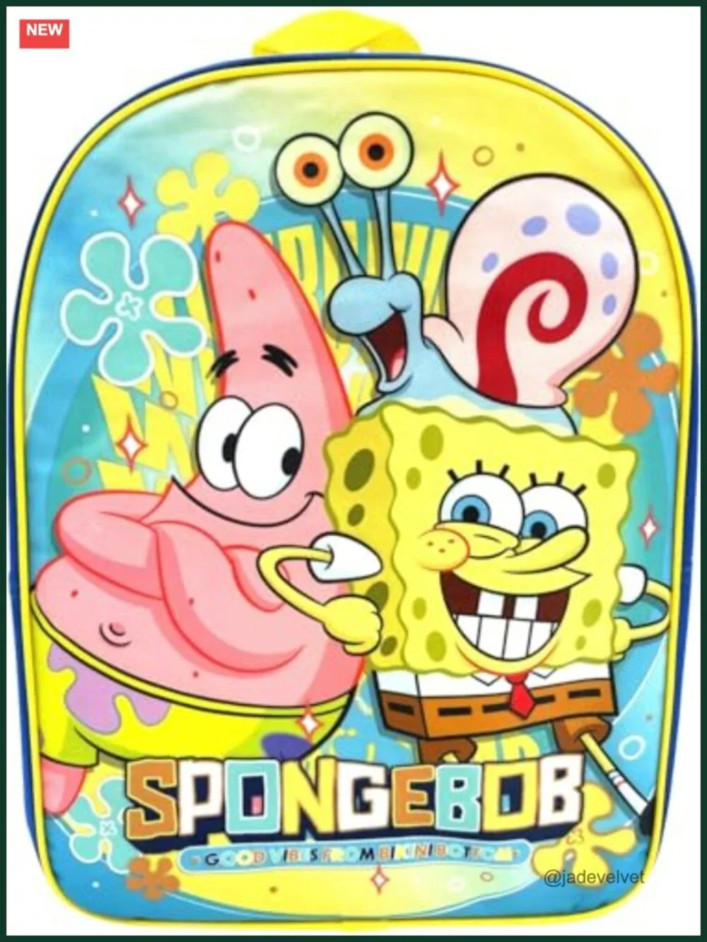 Sponge Bob Licensed Kids Backpack, 15 Inch Durable Polyester School Bag